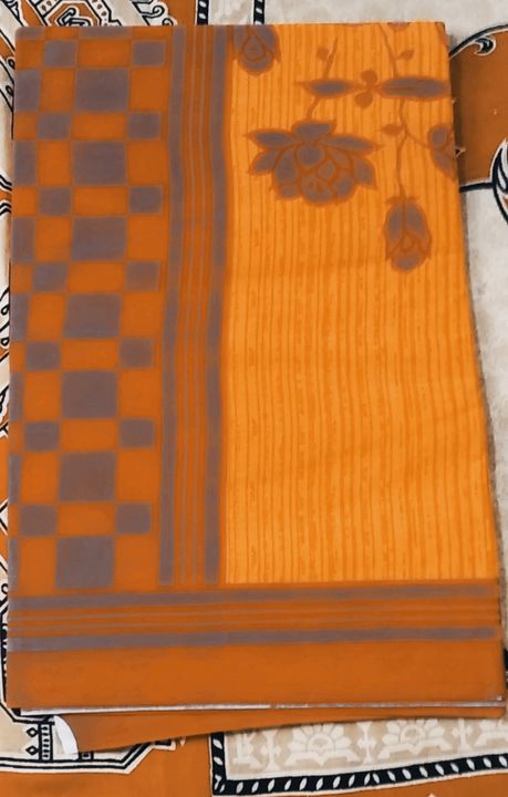 Printed cotton saree uploaded by ALAANS TEXTILE on 1/6/2022