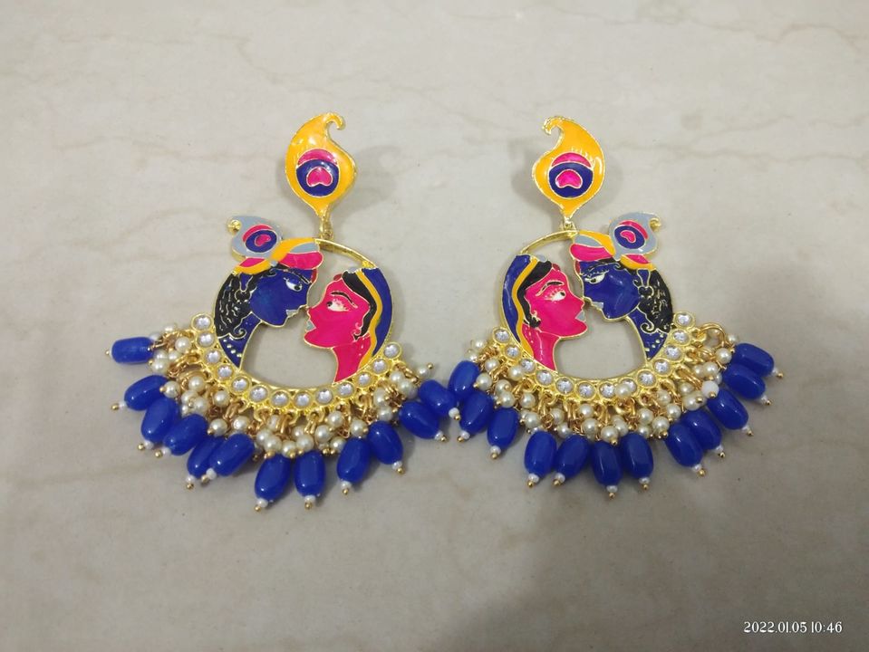 Radha Krishna earrings  uploaded by business on 1/6/2022