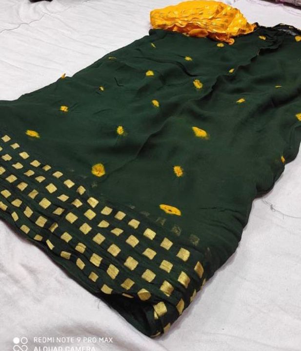 Georgette Zari saree uploaded by Mayra Creations on 1/6/2022