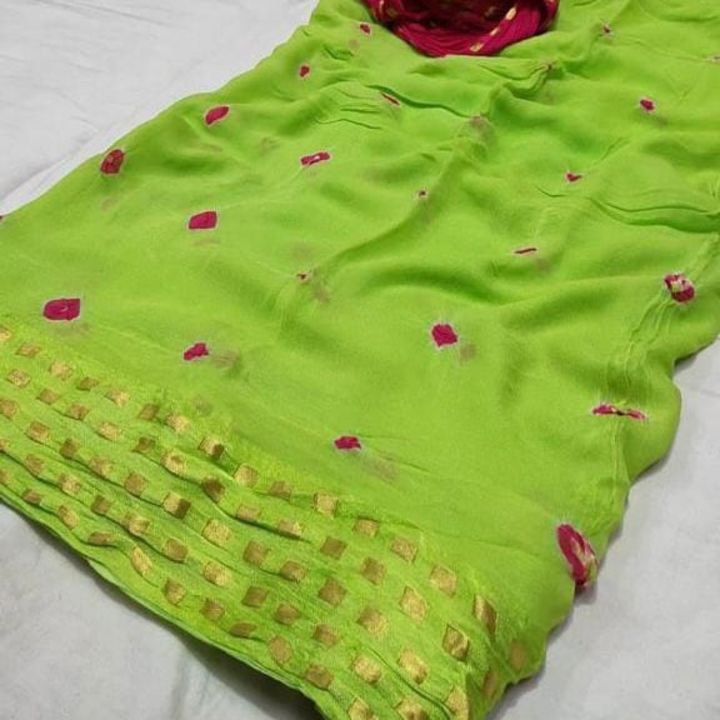 Georgette Zari saree uploaded by Mayra Creations on 1/6/2022
