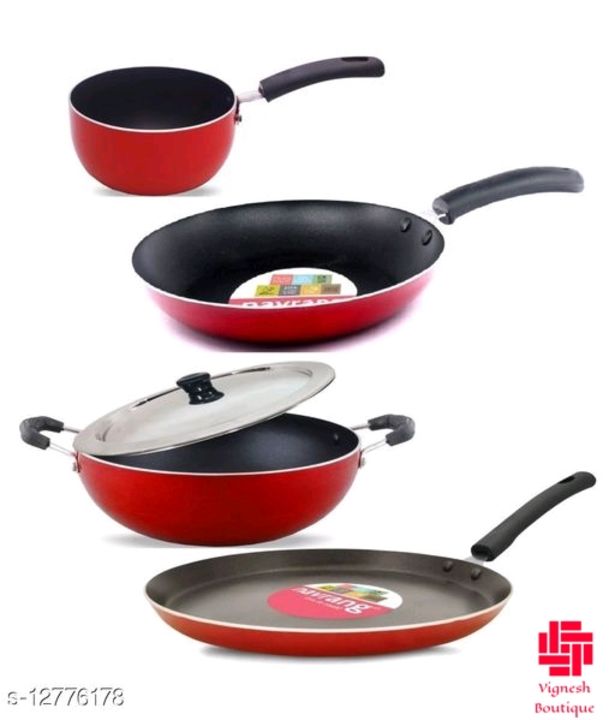 Product image with price: Rs. 1340, ID: nonstick-cookware-set-930e3c7c