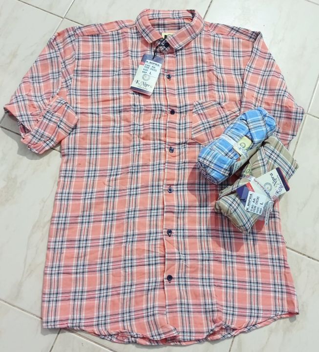 Checked cotton shirt uploaded by business on 1/6/2022