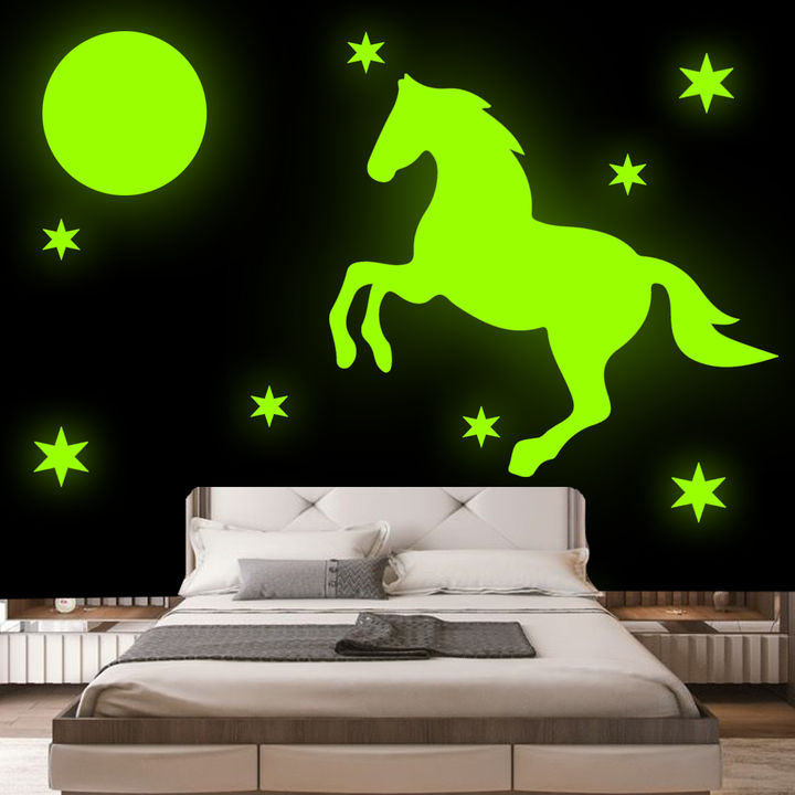 Big Horse Night Glowing Kids Room Wall Sticker uploaded by business on 1/6/2022