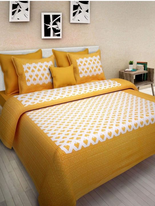 Cotton double size bedsheet  uploaded by Priyanshi Outlook on 1/7/2022