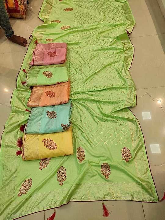 Doll silk saree with blouse 
 uploaded by Adeshwar silk mills  on 9/29/2020