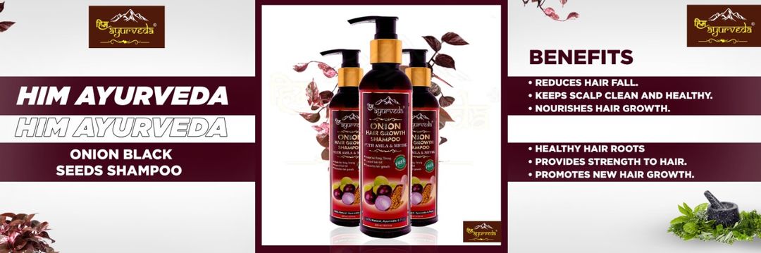 HIM AYURVEDA BEST ONION BLACK SEEDS SHAMPOO WITH BLACK SEEDS OIL EXTRACT ,AMLA,METHI,ARGAN OIL,REETH uploaded by business on 1/7/2022