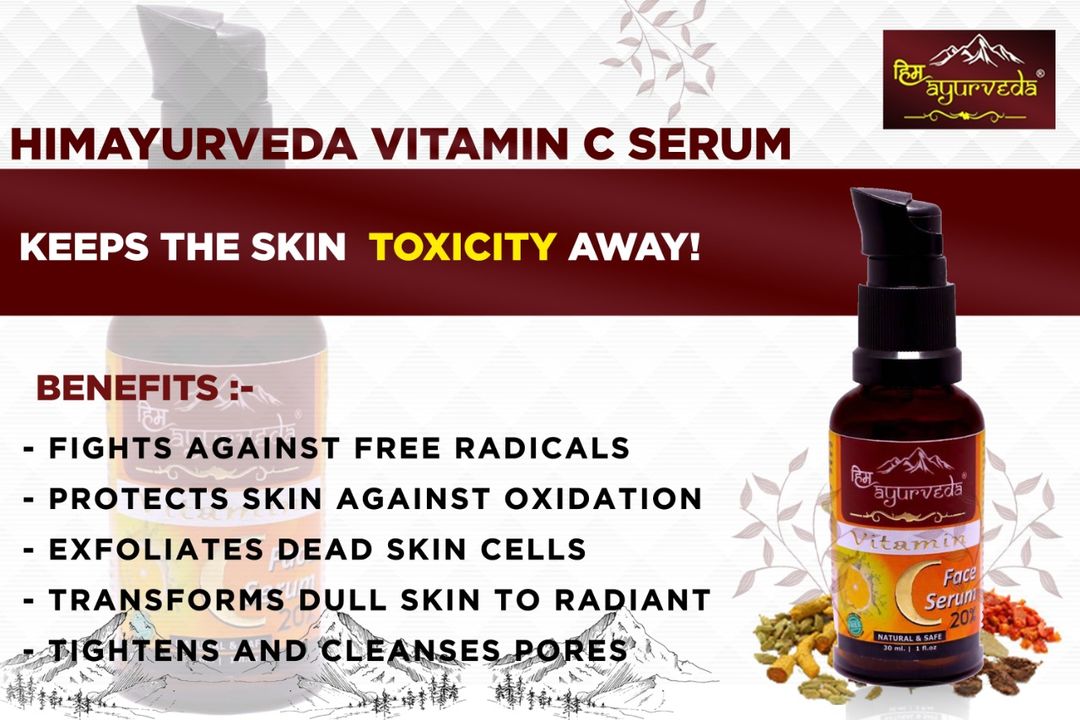HIM AYURVEDA VITAMIN C SERUM 20% WITH HYALURONIC ACID AND VITAMIN E- PROFESSIONAL FACE SERUM-30 ML  uploaded by HIM AYURVEDA on 1/7/2022
