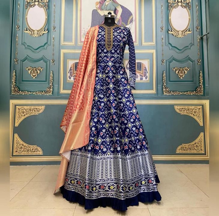 Blue Rajwadih gown uploaded by P&P ENTERPRISE  on 1/7/2022