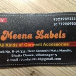 Business logo of Meena Labels