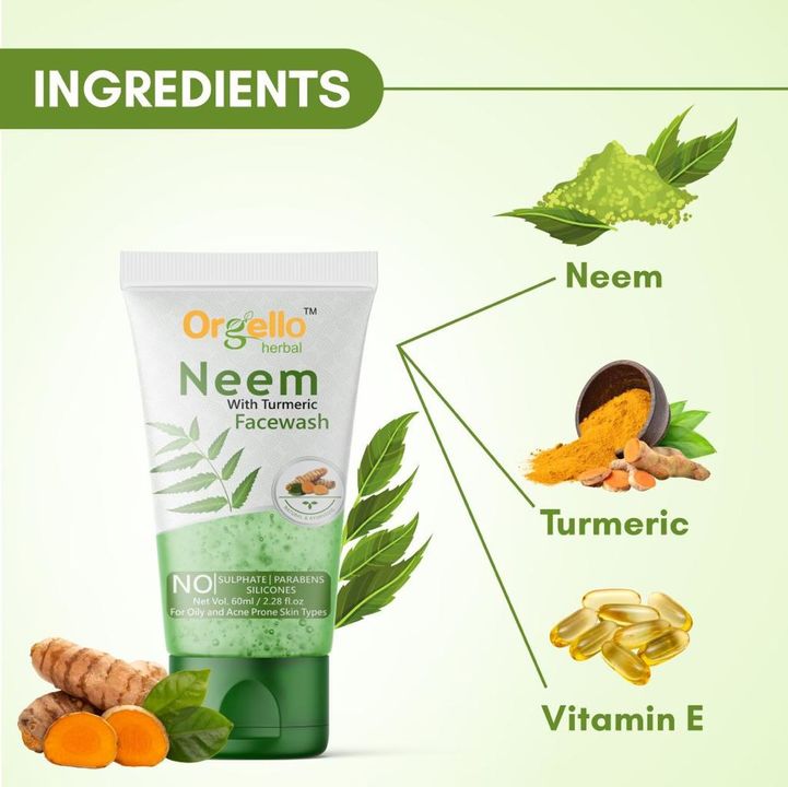 Neem with turmeric Facewash 60ML uploaded by ADTOSHOP EXCEL on 1/7/2022