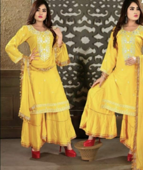Shrara suit uploaded by Chahat fashion hub wholesaler and retailer on 1/7/2022