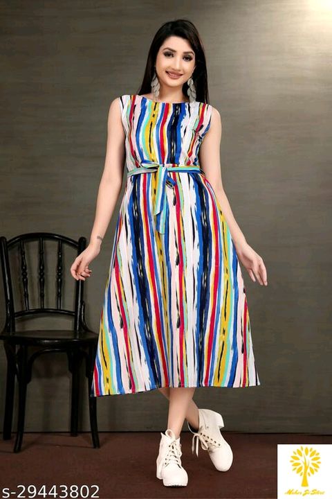 Women Maxi Dress with Waist Belt uploaded by Wholesale on 1/7/2022