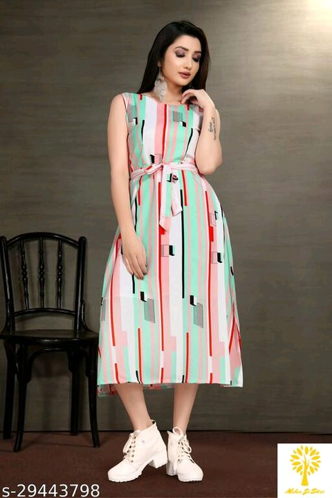 Women Maxi Dress with Waist Belt uploaded by Wholesale on 1/7/2022