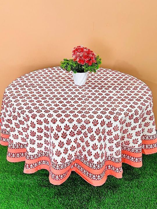 Round 4 seater hand block table covers  uploaded by Dikrati traders on 1/7/2022