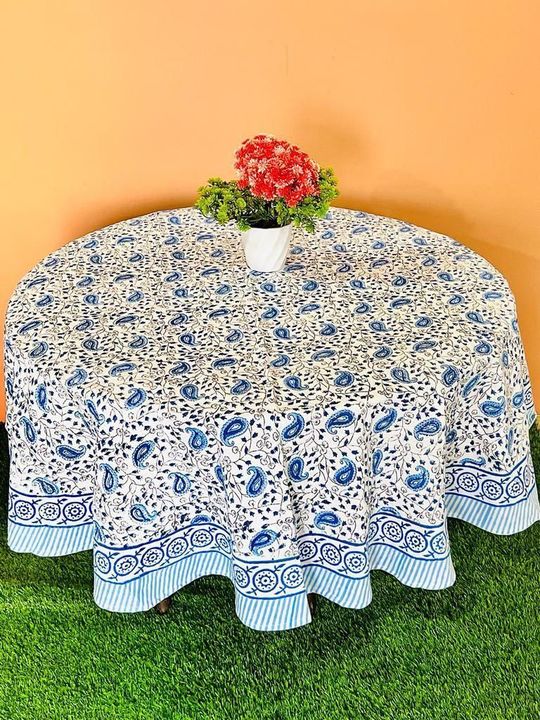 Round 4 seater hand block table covers  uploaded by Dikrati traders on 1/7/2022