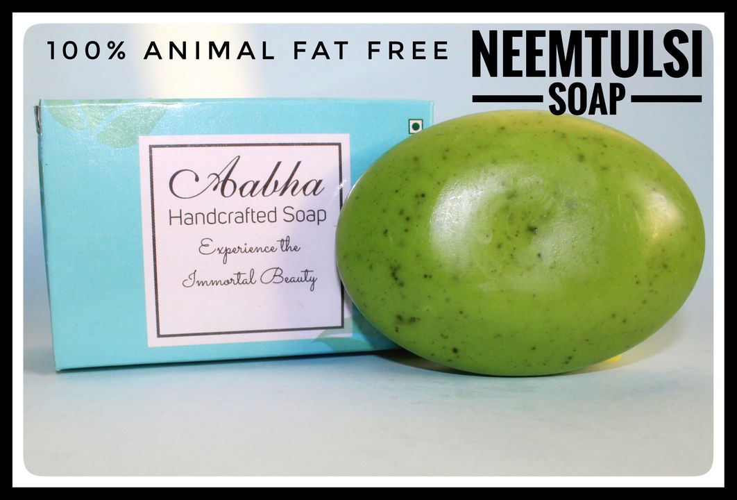 Neem-Tulsi herbal soap(100gm) uploaded by Aabha Handcrafted Soaps on 1/7/2022