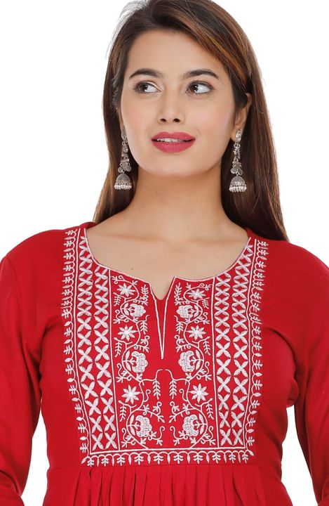 Maroon embroidery uploaded by Supreme Kurtis on 1/7/2022