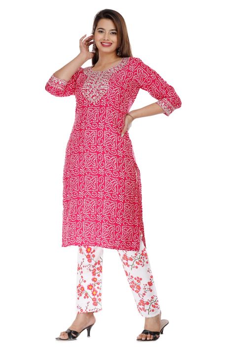 Pink embroidery uploaded by Supreme Kurtis on 1/7/2022