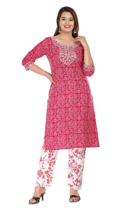 Pink embroidery uploaded by Supreme Kurtis on 1/7/2022