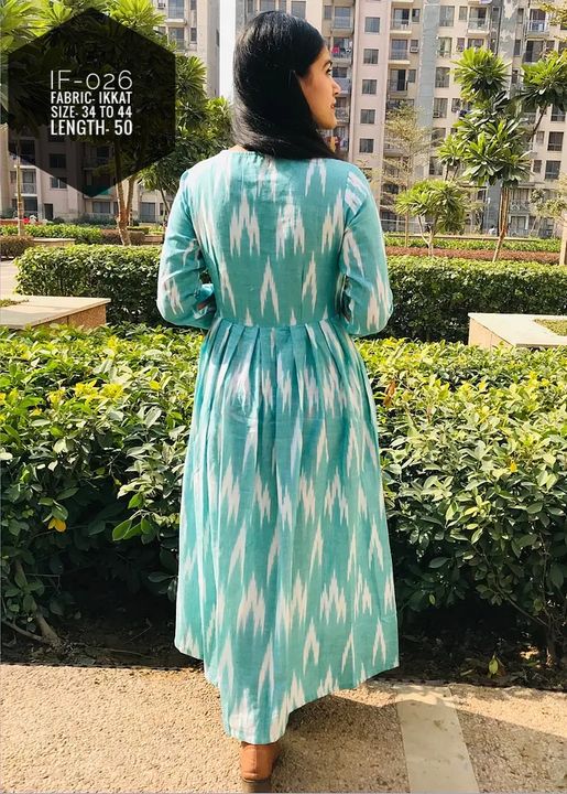 Long ikkat dress uploaded by Balkrishna trading on 1/7/2022