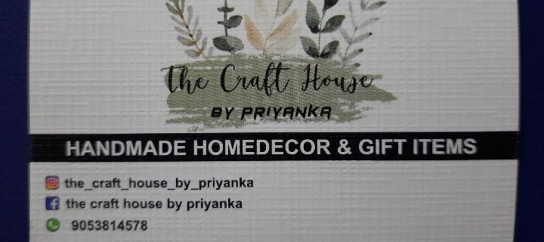 Visiting card store images of The craft house by priyanka