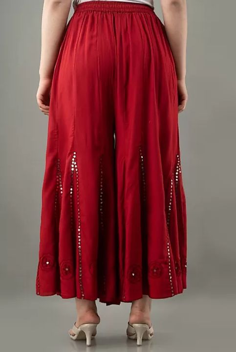 Elegant Glamarous Women Palazzos
Fabric: Rayon uploaded by Royal fashion on 1/8/2022