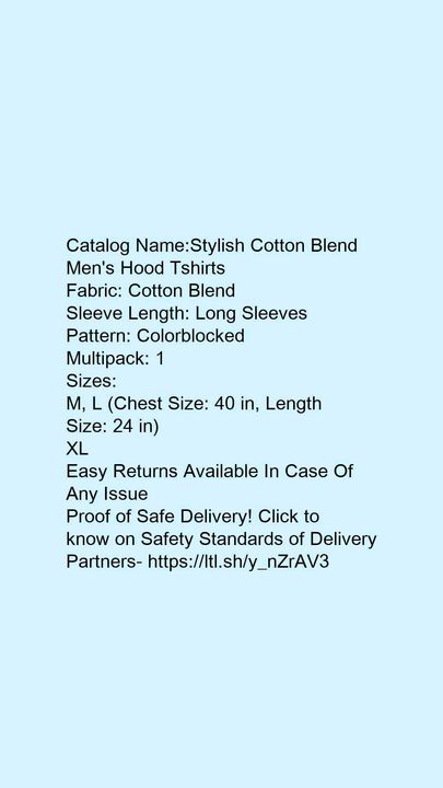Cotton Blend Men's Hood Tshirt uploaded by Mannat gill on 1/8/2022