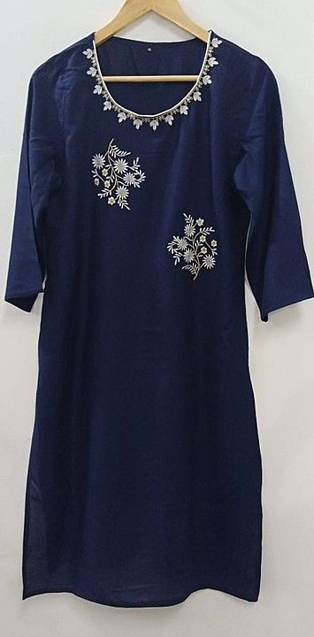 Post image superb quality Rayon embroidered women ethnic Kurti in fabulous4 colors