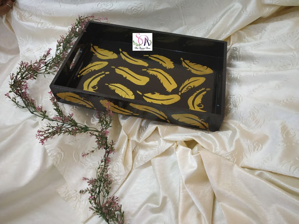 Hand-painted wooden tray uploaded by business on 1/8/2022