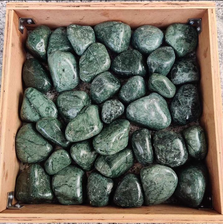 Green pebble stone uploaded by STONE FORT INDIA on 1/8/2022