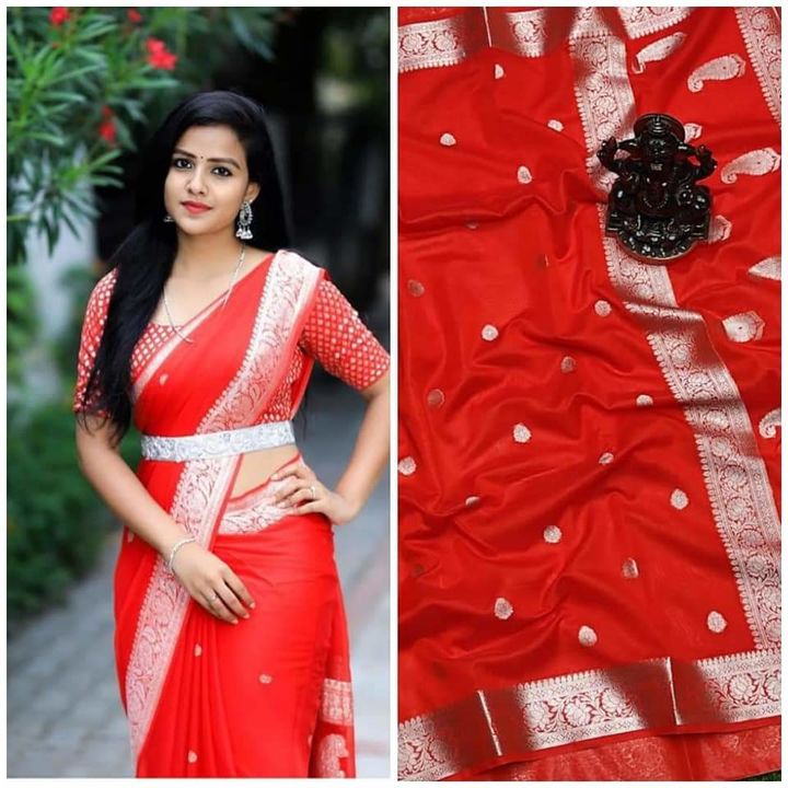 Semi gorrget soft silk SAREES  uploaded by business on 1/8/2022