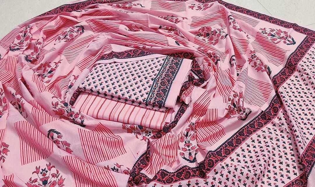 Cotton top , bottom and cotton dupatta uploaded by Zoyna Collection on 9/30/2020