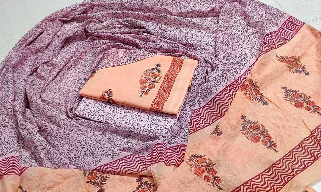 Cotton top , bottom and cotton dupatta uploaded by Zoyna Collection on 9/30/2020