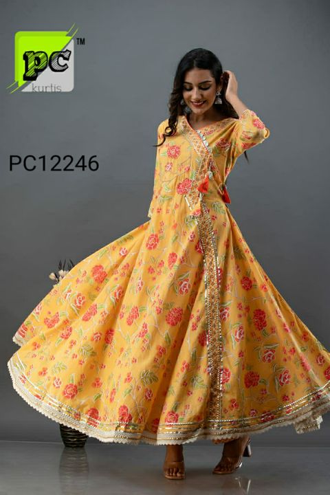 Post image Anarkali angrakha style kurti with pant and dupatta💃💃💃💃💃
Material heavy cotton with crushia lace
Length 50Pant 39
Work gotta work and with gotta detailing and fancy tussels
Pc 12246
Size 36/38/40/42/44
Price 1999

Shipping free
Cash on delivery available chargeable
Pls give us reviews for better srevice