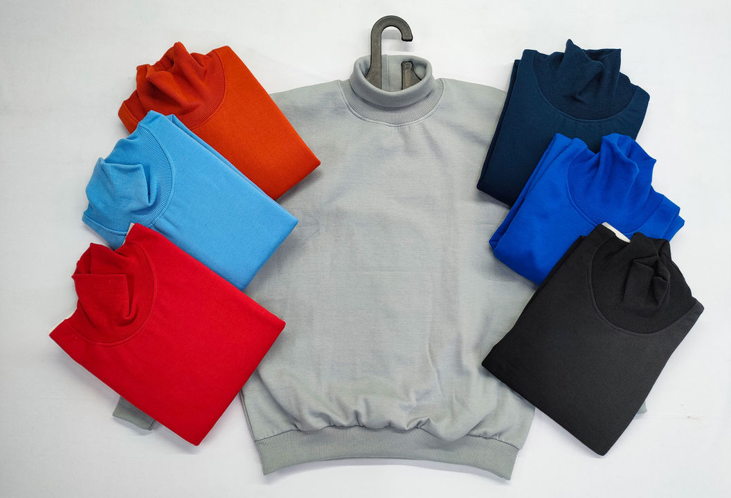 Post image Bring your style statement in this Winter season ❄️ with warm and soft HIGH NECK Tshirt 👕 comes in Set of 7-8 Colors.
Colors - Light Grey, Royal blue, Sky blue, Navy blue, Red, Black, Rust.Neck.            - Round NeckSizes             -  XL &amp; XXLChest            -  38+ inchesBody length -   25 + inchesMaterial        - Fleece Polyester
Dealer     - Wholesale and Retail bothBrand      - Soulmate Clothing®Delivery  - 3 - 5 days 🚚 all over India
#MadeinIndia #MadeinMumbai
Note - Retail Prices varies. Confirm over the call 📱