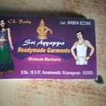 Business logo of Ayyappa Readymade based out of Vizianagaram