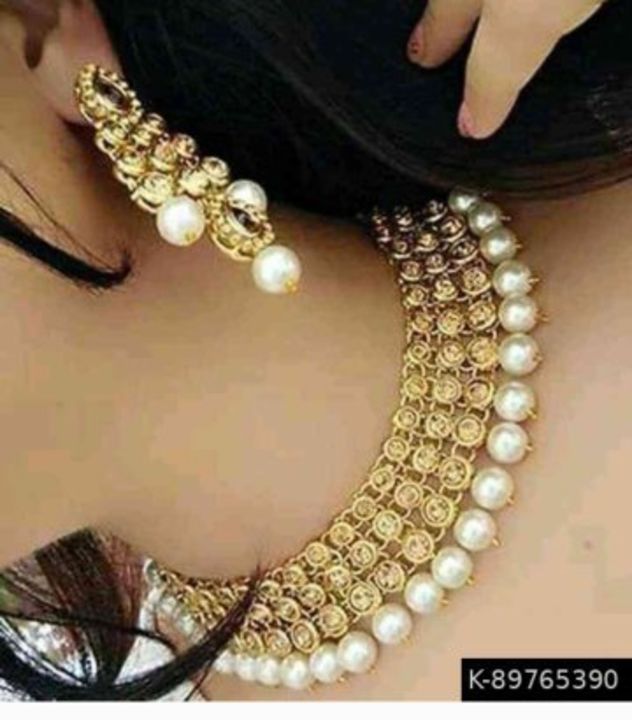 Necklace with earrings uploaded by Pakhi fasion on 1/9/2022