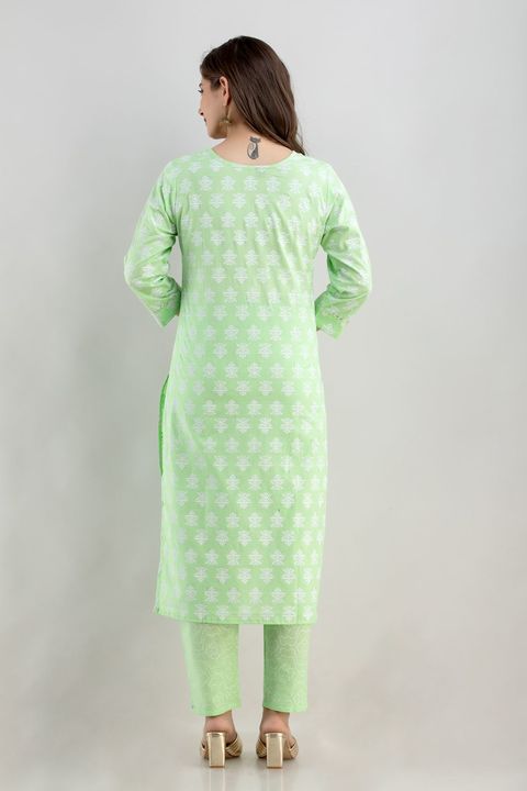 Naira Women's Designer Green Kurta with Pant Set uploaded by Urban Style on 1/9/2022