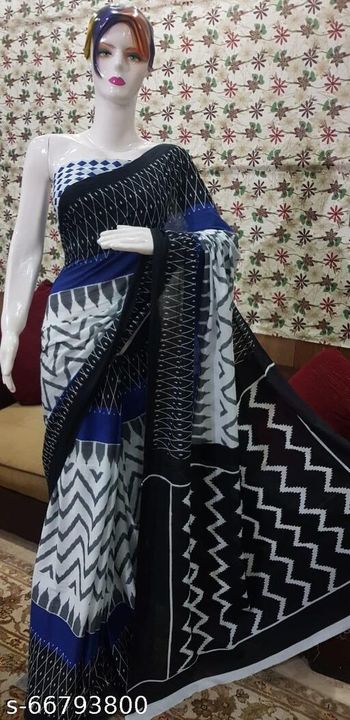 Cotton mal mal saree uploaded by business on 1/9/2022