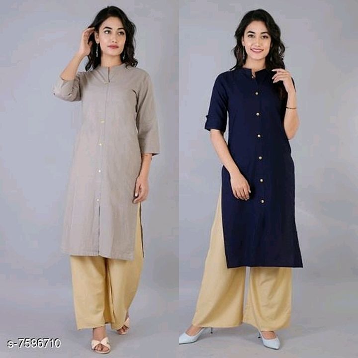Catalog Name:*Gorgeous Cotton Kurtis*
Fabric: Cotton
Sleeve Length: Three-Quarter Sleeves
Pattern: S uploaded by Satyanam Reseller on 9/30/2020