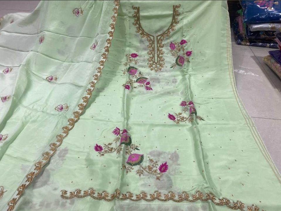 opada silk suit handwork fancy suit  uploaded by clothes women on 1/9/2022
