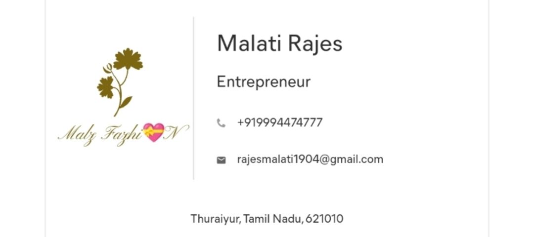 Visiting card store images of Malz Fashion