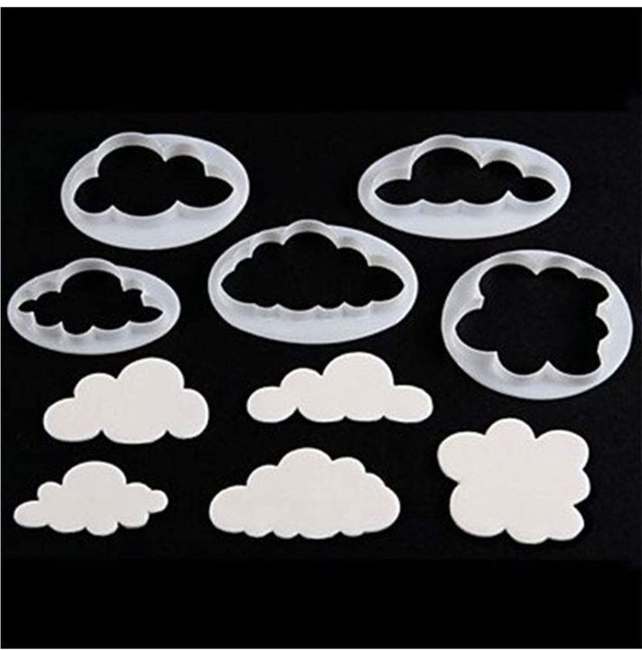  5PCS Different Plastic Flufy Cloud Cutters Cookie Cutters Cake Cutters Fondant Cloud Cutters
 uploaded by business on 1/9/2022