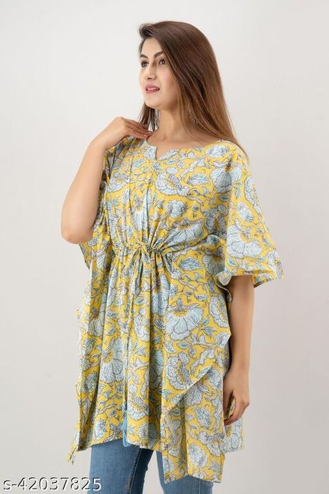 Women Cotton Print Kaftan Kurtis uploaded by All Products on 1/9/2022