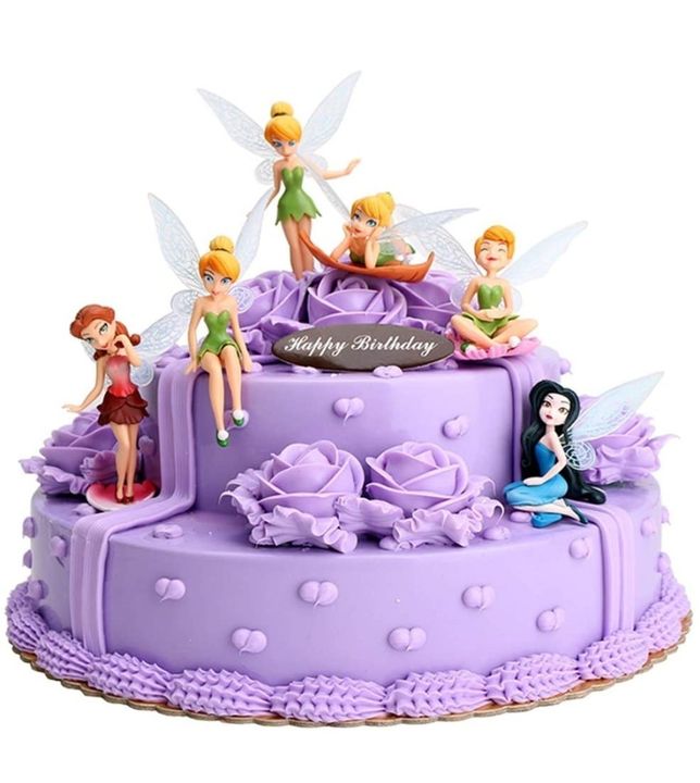 Fairy Cake Topper 6pcs, Tinkerbell Birthday Cake Topper Cupcake Topper, Miniature Fairy Figures, Tin uploaded by Mumbai Bakers on 1/9/2022