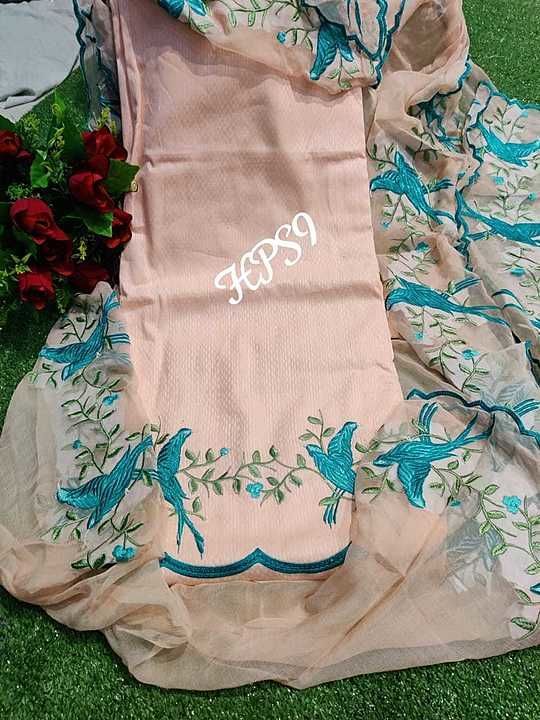 Pure premium cotton # with embroidery on suit 
Pure dupata with cut work (2 side embroidery )
 uploaded by business on 9/30/2020