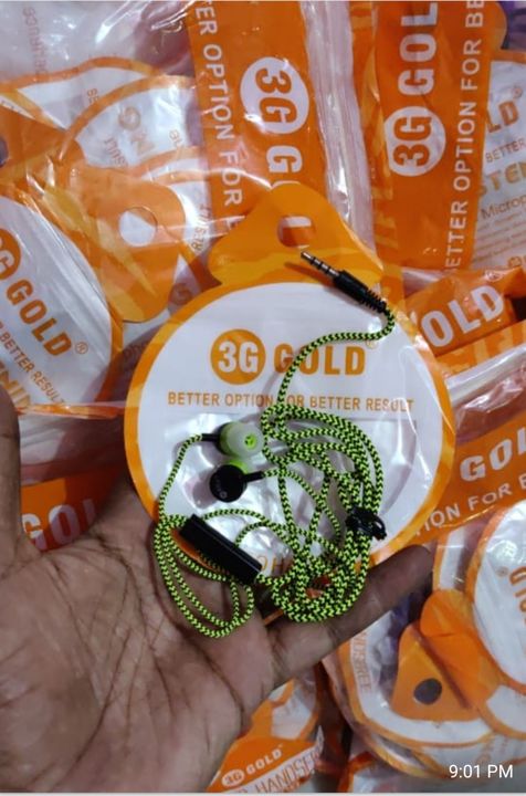 3G Gold Cloth wire headphones long life uploaded by business on 1/10/2022