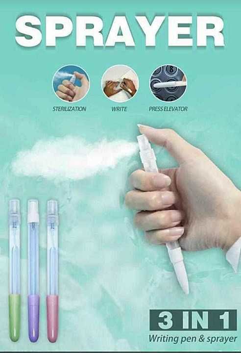 3 in 1 pen, sanitizer spray and number press. Ready stock available in Chennai. Book your orders.  uploaded by business on 6/9/2020