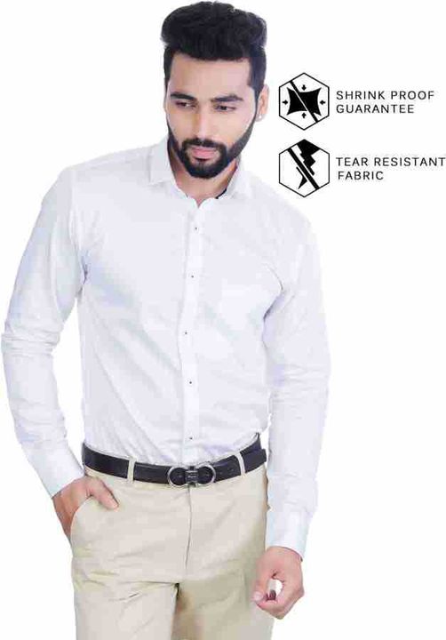 Men slim fit solid formal shirt uploaded by business on 1/10/2022