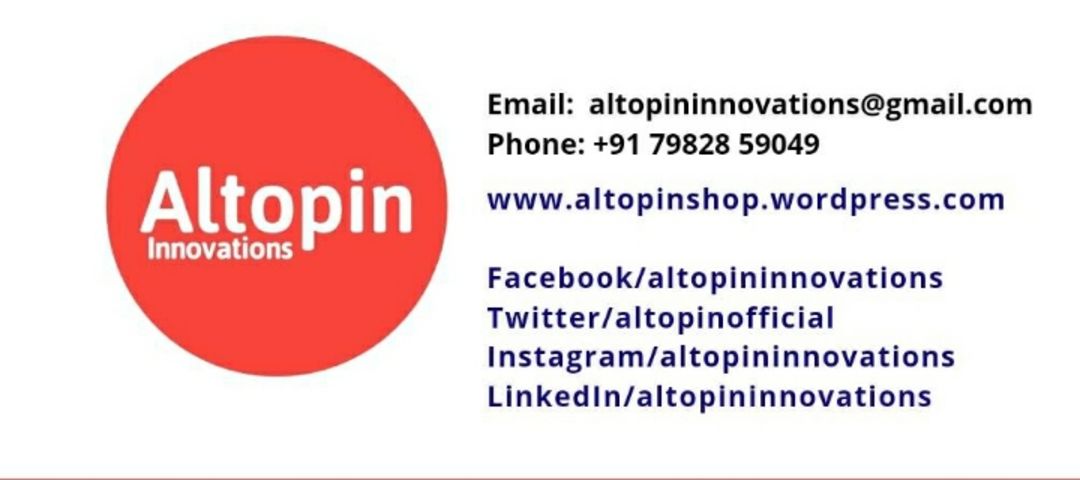 Visiting card store images of Altopin Innovations